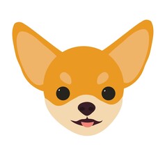 Dog chihuahua head icons. Vector illustration with cartoon style.