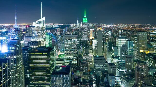 broadway lights 4k timelapse from night new york city