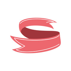 curved red ribbon