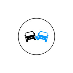 Car and car accident icon vector