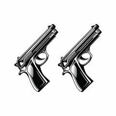 Black Gun vector illustration graphic design