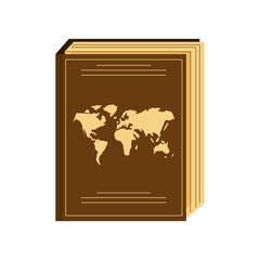 world map in a book