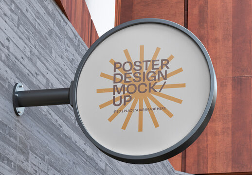 Round Poster Mockup
