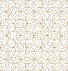 Vector seamless geometric pattern. Gold linear pattern. Wallpapers for your design.
