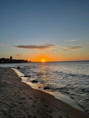 sunset on the beach