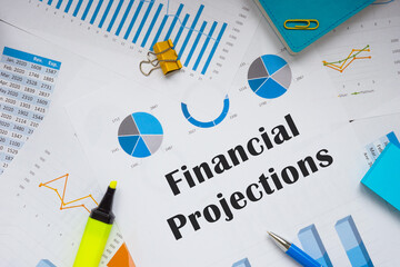 Financial concept meaning Financial Projections with inscription on the sheet.