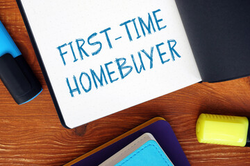  FIRST-TIME HOMEBUYER exclamation marks inscription on the page.
