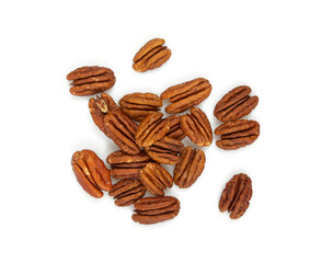 pecan nuts isolated on white background - 450179819