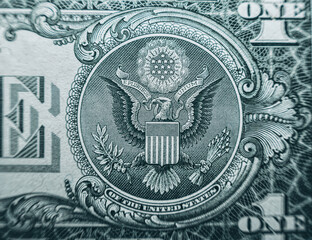 American eagle on a dollar bill