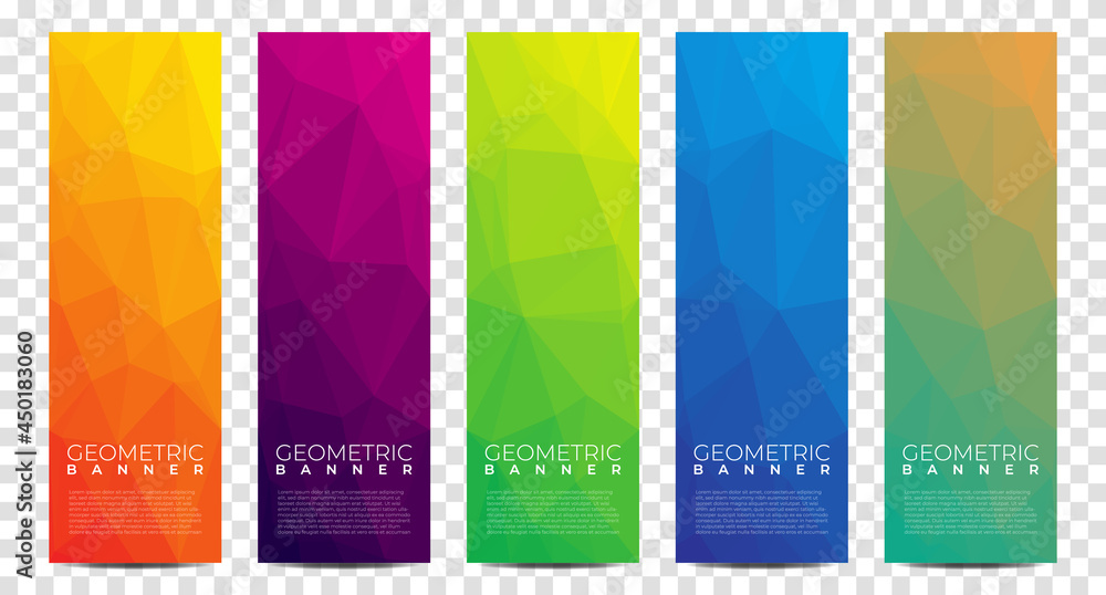 Poster abstract banner with polygon background. templates or website headers. design element. low poly back