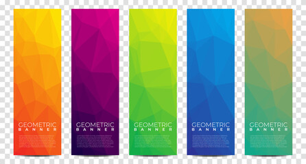 Abstract banner with polygon background. Templates or website headers. Design element. Low poly background. Banner vector
