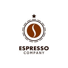 great logo emblem for coffee shop, coffee bean illustration and a touch of vintage and modern style.