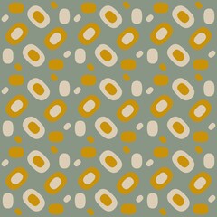 Rounded abstract seamless pattern - accent for any surfaces.