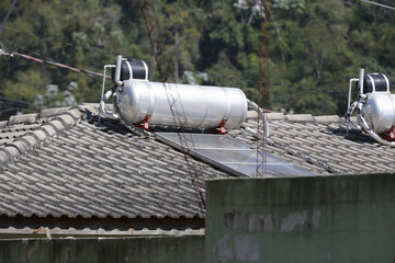 Solar heating happens by means of solar thermal plates usually installed on roofs that capture the HEAT FROM THE SUN.