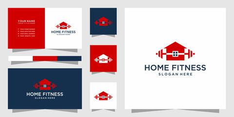 Fitness home logo collection