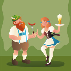 bavarian man and woman