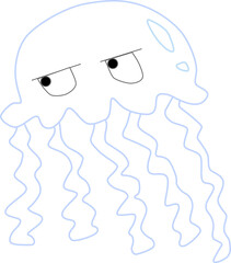 可愛いクラゲのキャラクター