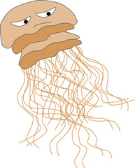 危険なエチゼンクラゲのイラスト