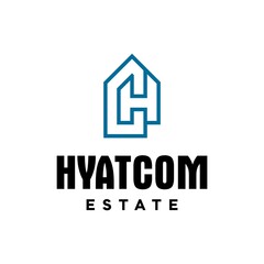 Clean and modern logo about HC lettering and real estate.
EPS 10, Vector.