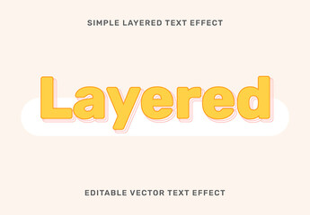 Editable Layered Text Effect Template