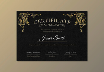 Luxury Ornamental Certificate Template