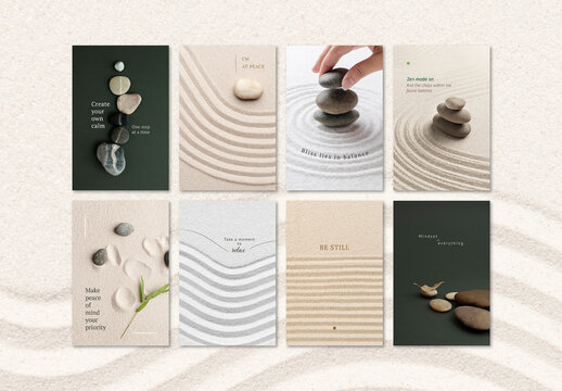 Meditation Wellness Layout Collection