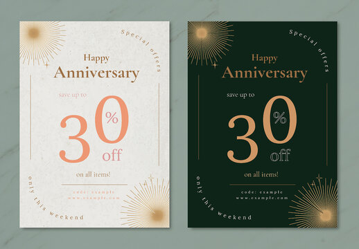 Anniversary Sale Poster Template