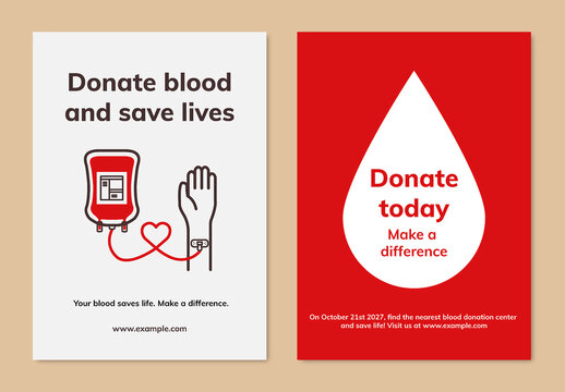 Blood Donation Campaign Poster Template
