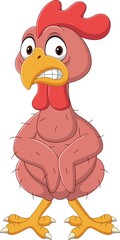 Cartoon funny turkey bird naked - obrazy, fototapety, plakaty