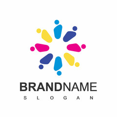 People Logo, Society, Teamwork And Community Symbol