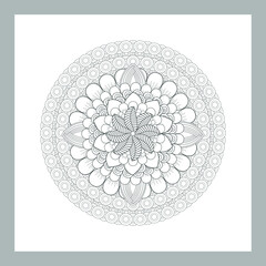 Coloring Book for adults. Hand drawn flowers in zentangle style for t-shirt design or tattoo and coloring book