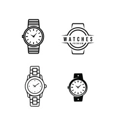 set collection watch vintage luxury logo icon design vector - obrazy, fototapety, plakaty