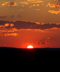 sunset over the mountain 