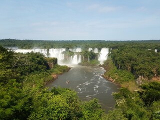 Fototapeta na wymiar Foz do Iguaçu Falls see from above, waterfall
