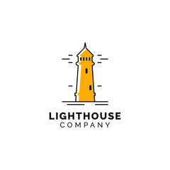 lighthouse logo vector template