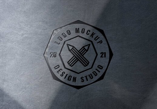 Smooth Laser Cut 3D Sign Logo Mockup