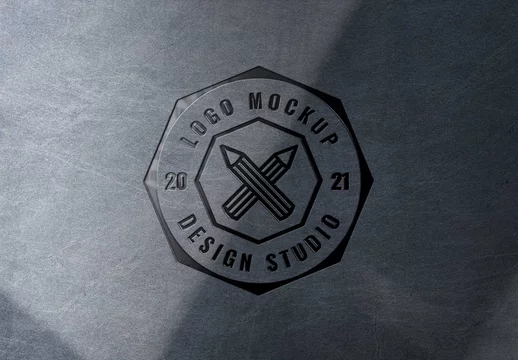 Smooth Laser Cut 3D Sign Logo Mockup