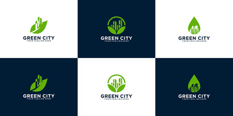 green city logo design inspiration collection