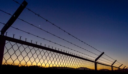 barbed wire fence