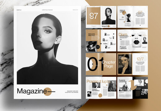 Brown Magazine Layout