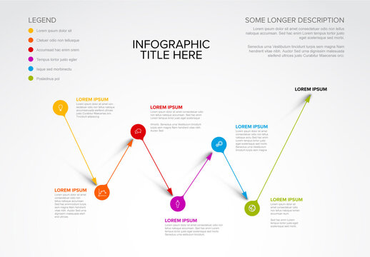 Six Elements Infographic Timeline with Droplet Pointers