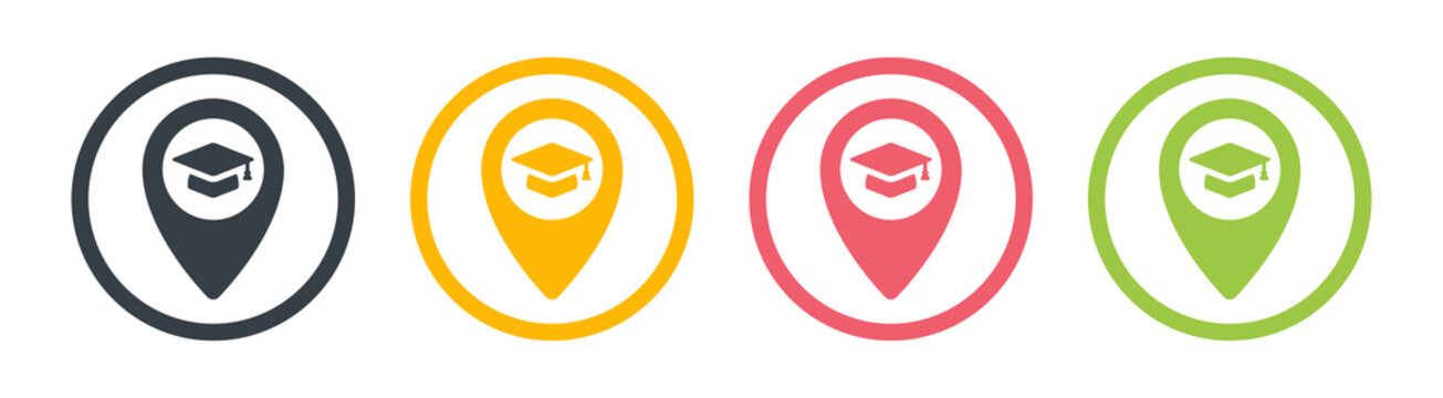 University campus location icon vector illustration.
