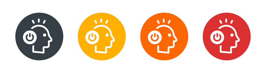 Intelligence icon. Human brain, creative mind icon vector illustration.
