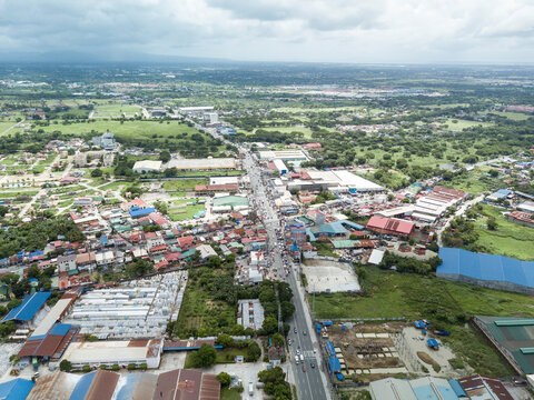 General Trias, Cavite, Philippines - Aerial of town proper and Governor's Drive.