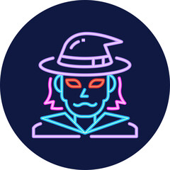 witch neon icon