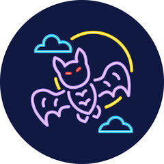 bat neon icon