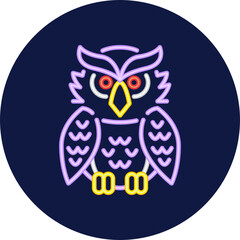 owl neon icon