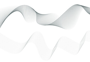 Fototapeta premium Abstract wavy stripes on a white background isolated. Wave line art, Curved smooth design. Vector illustration EPS 10.