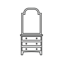 Dressing Table icon. Furniture sign. Vector illustration