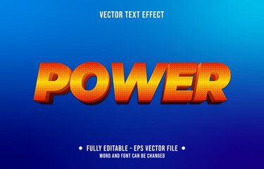 Obraz premium Editable text effect gradient red and orange power style